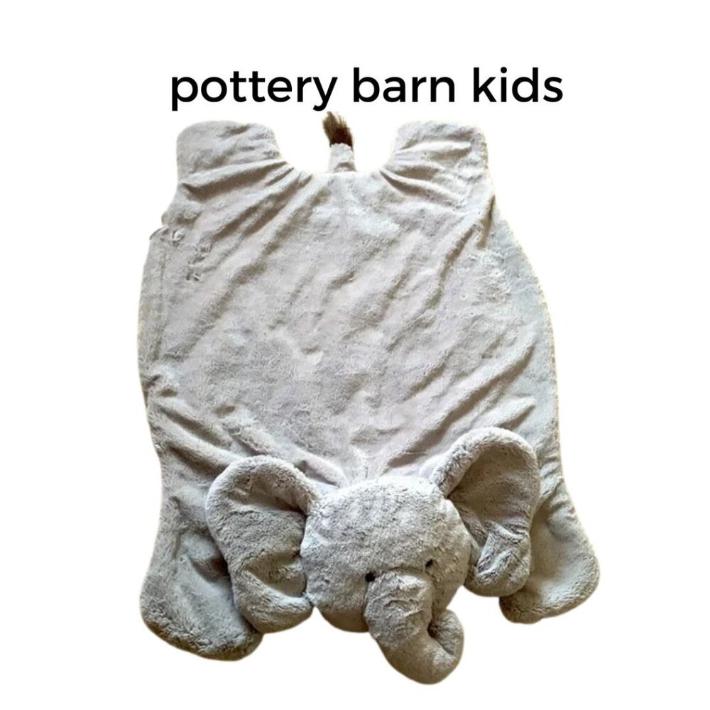 Tummy Time Baby Plush Play Mat Pottery Barn Kids Elephant, Gray